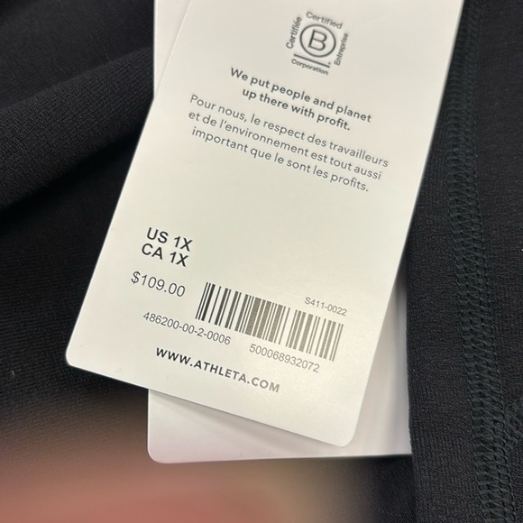 NWT Athleta Altitude Black Tight in Polartec Powerstretch size 1X - Picture 11 of 13